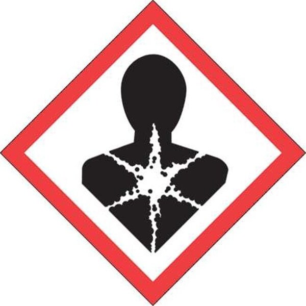 Box Partners Tape Logic DL4139 1 x 1 in. Pictogram - Health Hazard Labels; Black; Red & White - Roll of 500 DL4139 - main